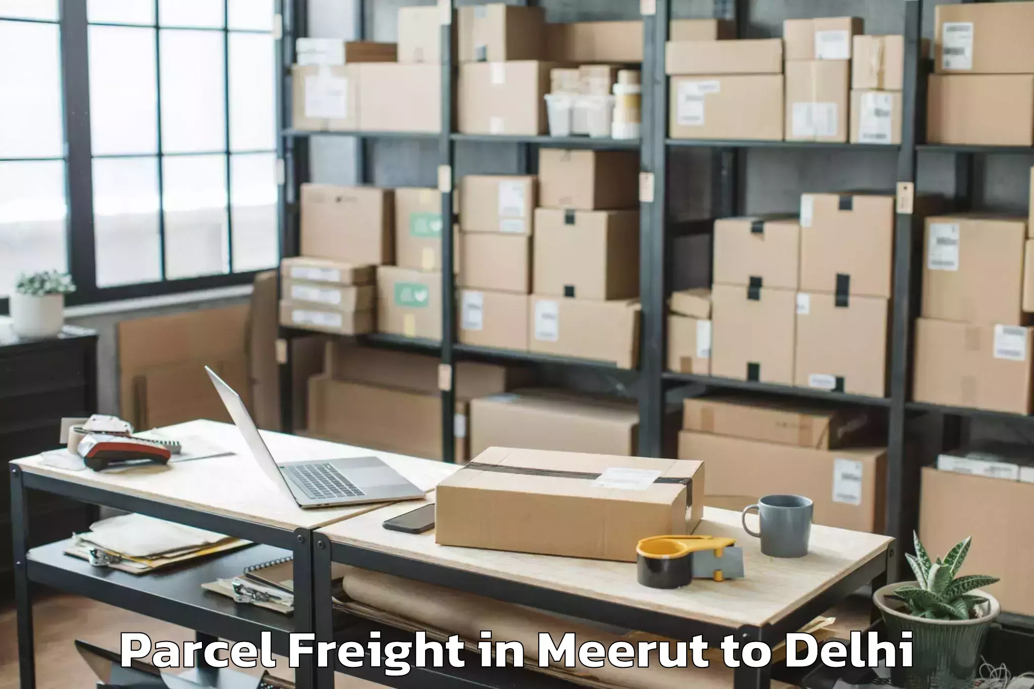 Meerut to Pitampura Parcel Freight Booking